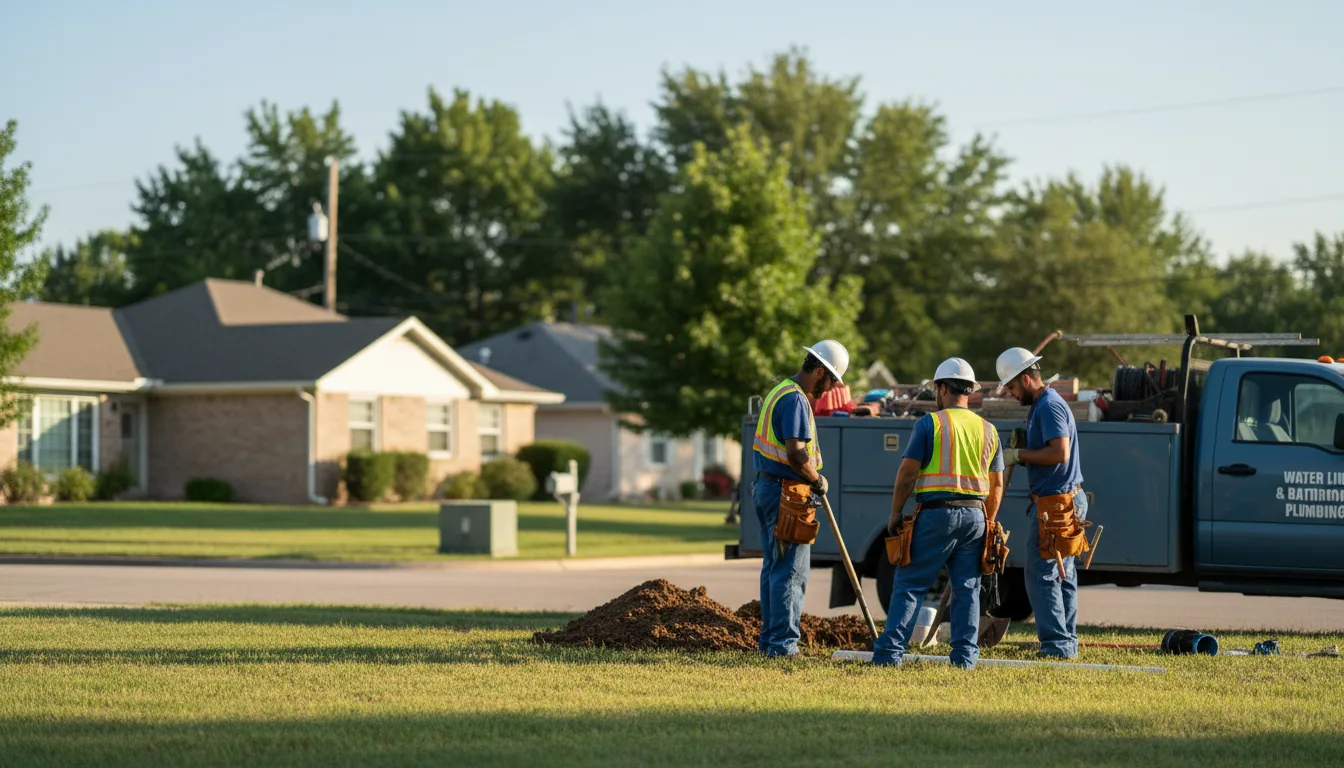 Residential water line and bathroom plumbing service in Oklee, MN